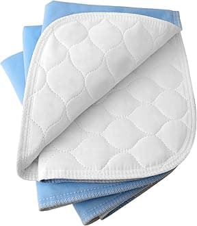 Conkote Washable Soft 4-Layer Bed Pad Protector, 45×61cm (3 Packs), for Adults or Children Incontinence Use, Bed Wetting