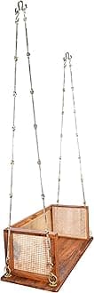 Thar Arts & Furniture - Classic Cane Back Wooden (Sheesham) Handmade Swing for Home