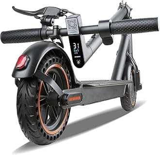 Electric Scooter, 500W Motor, Up to 17-20MPH &19-21 Miles, Commuter Escooter, Foldable E-Scooter for Adults with APP and Dual Braking System Escooter（Orange/Grizzly/Black）