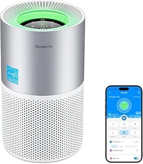 Air Purifiers for Home, Smart Air Purifier for Large Rooms with App & Alexa Control, Covers up to 1162ft², Air Quality Monitor, PM2.5 Sensor Air Purifier for Pet Hair, Pollen, Dust, Smoke