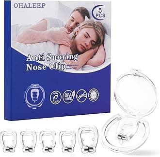 Anti Snoring Devices,Snore Stopper with Adjustable Magnet, Silicone Nose Clip Stop Snoring, Effective to Relieve Snoring, Snoring Solution Comfortable and Quieter Sleep, White, M