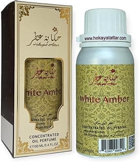 WHITE AMBER 100 ML CONCENTRATED PERFUME OIL by Hekayat Attar