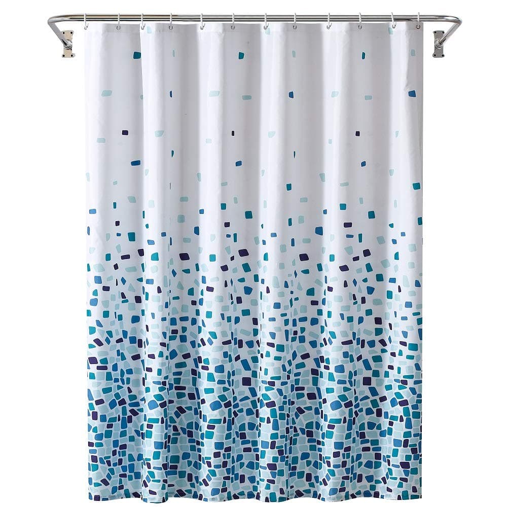 Blue funny shower curtain
