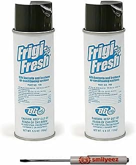 Smilyeez Listing for BG Frigi-Fresh Automotive Air Conditioning Cleaner and Freshener Spray (5.5 oz.) PN 708 (1 Can) - Eliminate Odors - with Pocket Screwdriver