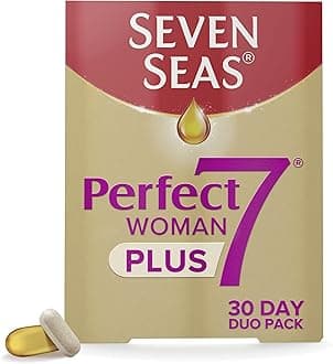 Seven Seas Perfect7 Woman Plus, Multivitamin For Women With Omega-3, Vitamin D And Zinc For Women’s Health Support 1-7, 30 Tablets plus 30 Capsules, 1 Month Supply