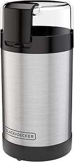 BLACK+DECKER CBG110S Coffee Grinder, One Touch Push-Button Control, Stainless Steel