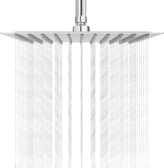 NearMoon Rain Shower Head, High Flow Stainless Steel Square Rainfall Shower, High Pressure Design, Awesome Shower Experience Even At Low Water Flow (10 Inch, Chrome Finish)