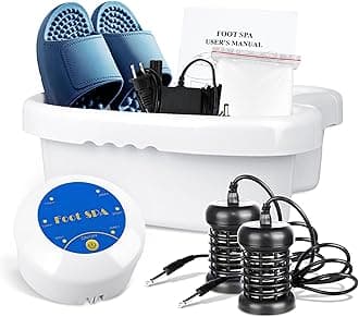 Ionic Foot Detox Machine - Portable Ion Foot Spa with Massage Slippers, Home Cleanse Machine, Detox Foot Bath Soak Tub