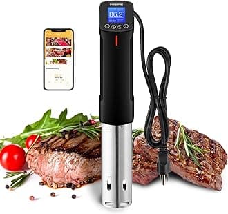 INKBIRD WIFI Sous Vide Cooker ISV-100W, 1000 Watts Sous Vide Machine Immersion Circulator with 14 Preset Recipes on APP & Calibration Function, Thermal Immersion, Fast-Heating with Timer