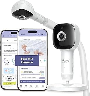 Hubble SkyVision AI Smart Baby Monitor – HD Wi-Fi Camera, Covered Face Alert, True Cry Detection, Sleep Analytics, Night Light, Sleep Trainer, 2-Way Talk, Temp Sensor, Works with Hubble App