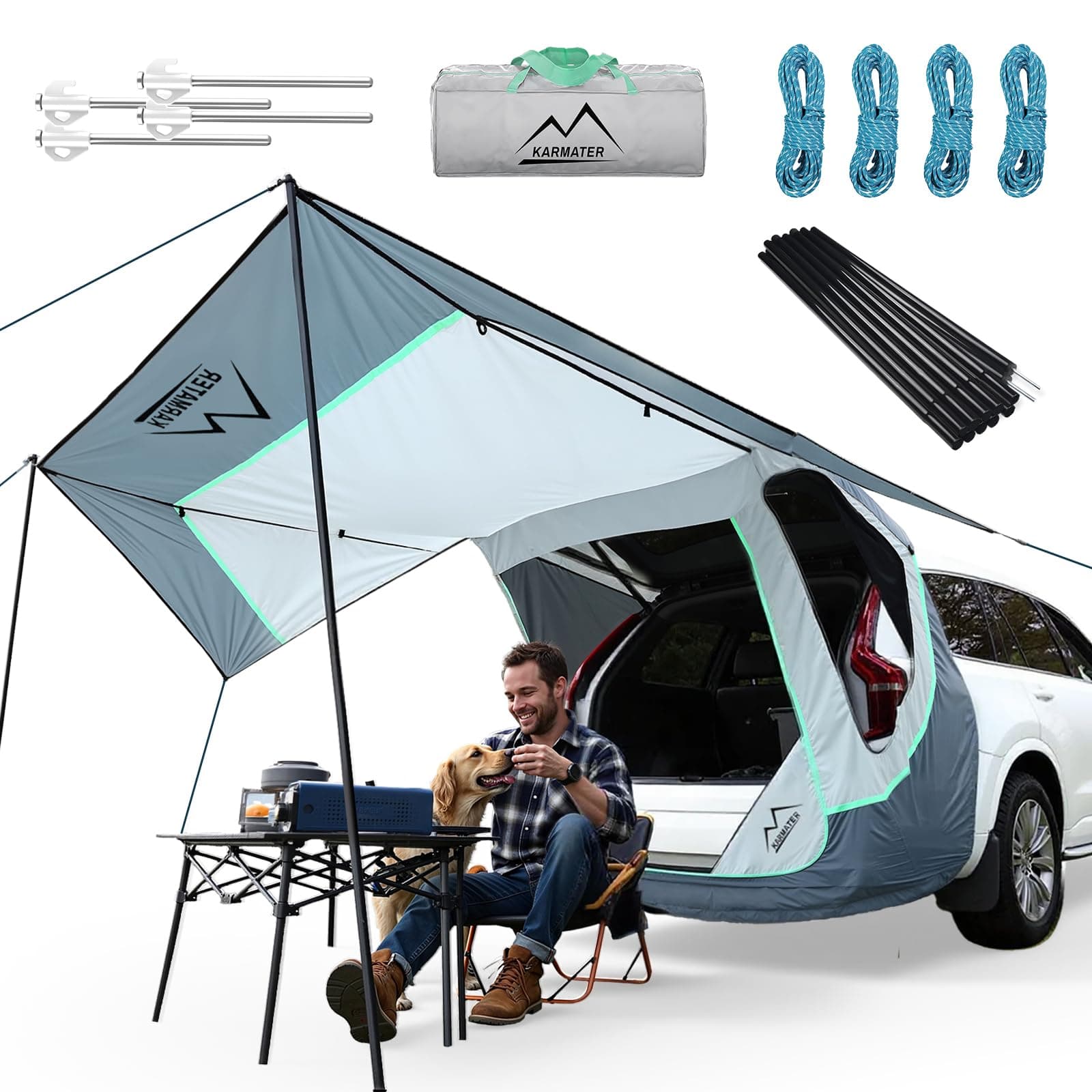 Poles Included SUV Tailgate Tent