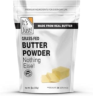 It's Just - Grass-Fed Butter Powder, Made from Real Butter, Shelf Stable, Just Add Water, Made in USA, 9oz