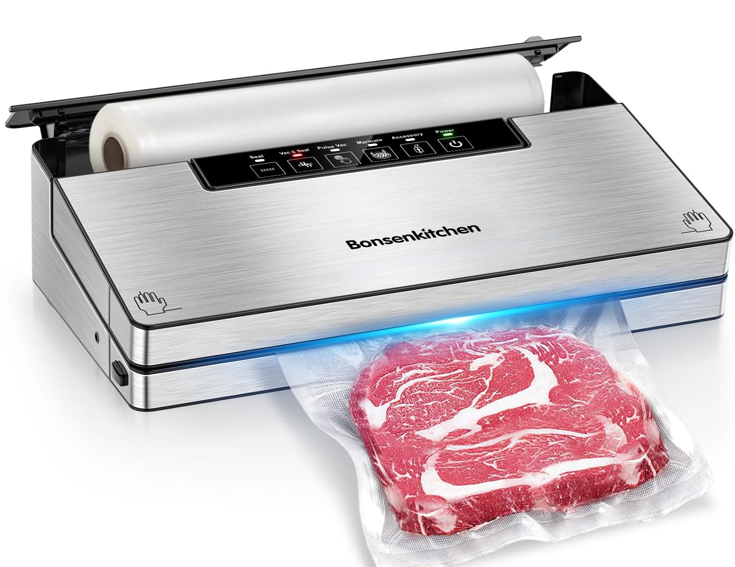 Bonsenkitchen Vacuum Sealer with Handle Lock Design
