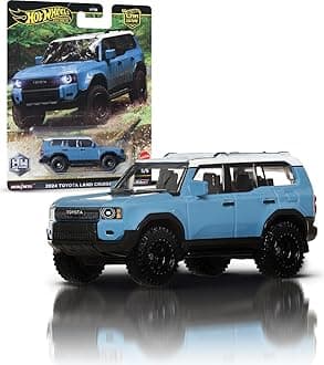 Premium Car Culture Off Road 1:64 Scale Die-Cast 2024 Toyota Land Cruiser Vehicle with Real Riders Tires & Metal/Metal Body & Chassis