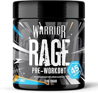 Rage Pre Workout Powder 392g (45 Servings) – 300mg Caffeine High Stim Energy Drink Supplement + Beta-Alanine, Creatine, BCAA, Taurine, Citrulline & Arginine AAKG for Muscle – Energy Burst