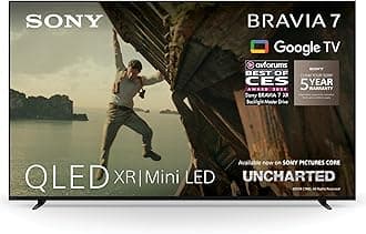 Sony BRAVIA 7 QLED (XR l Mini LED), K55XR70, 55 Inch 4K HDR Google Smart TV, Gaming Features for PlayStation 5, IMAX Enhanced, Dolby Vision Atmos, Chromecast, AirPlay, 120Hz, 5 Year Warranty