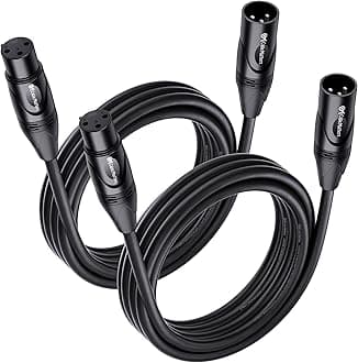 Cable Matters 2-Pack Premium XLR to XLR Microphone Cable 3m, Male to Female Microphone Cable, Oxygen-Free Copper (OFC) Mic Cord