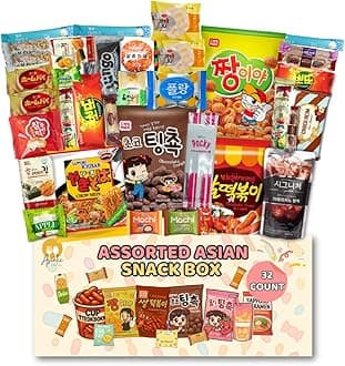 Asiatic Dishes Japanese and Korean Snack Box – 32 Count Variety Pack with Ramen, Drink, Cookies, Chips, Crackers, Coffee Mix – Snacks from Korea, Japan, China, Vietnam – Gift or Care Package