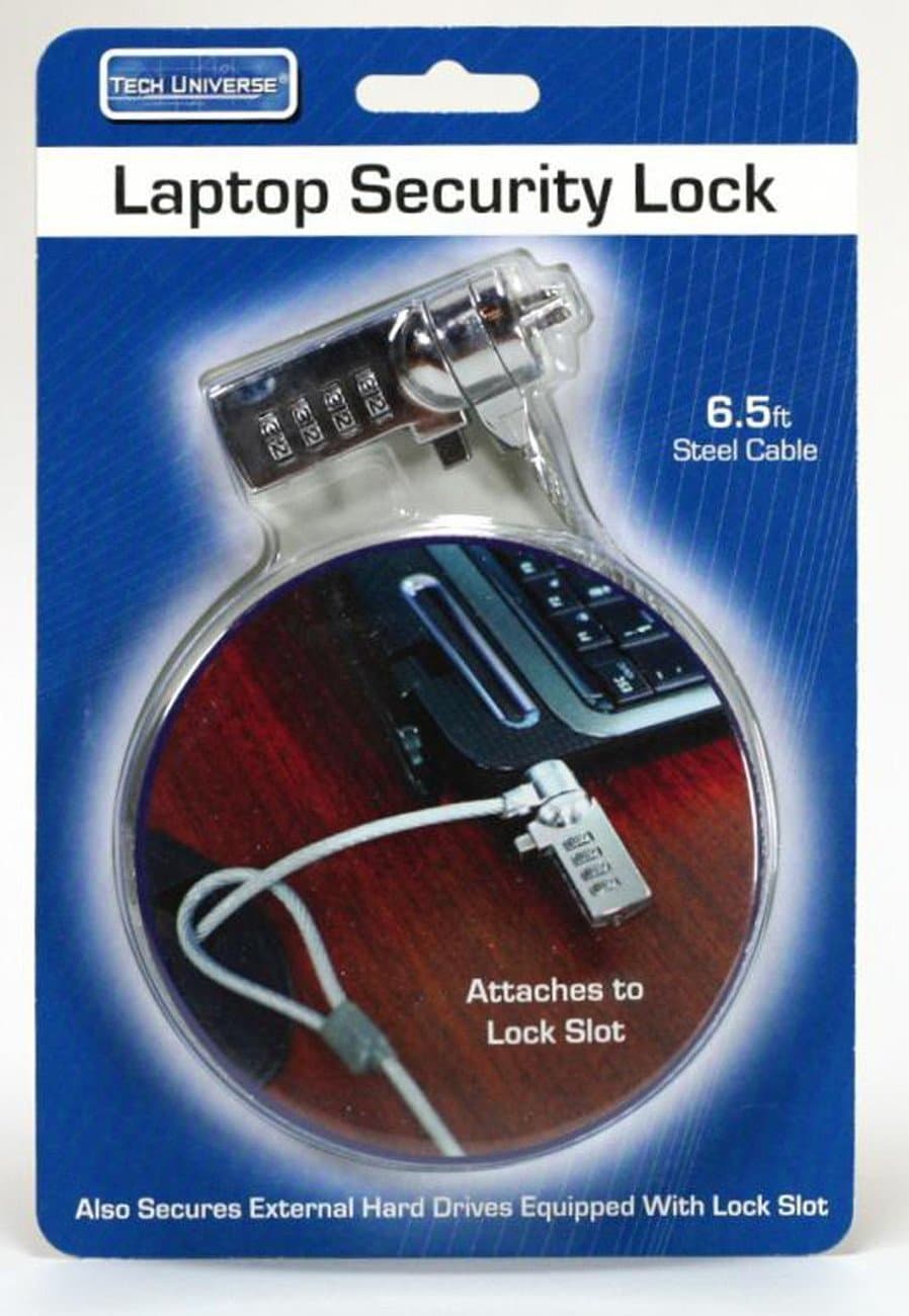 Laptop Security Lock (6.5ft Steel Cable)