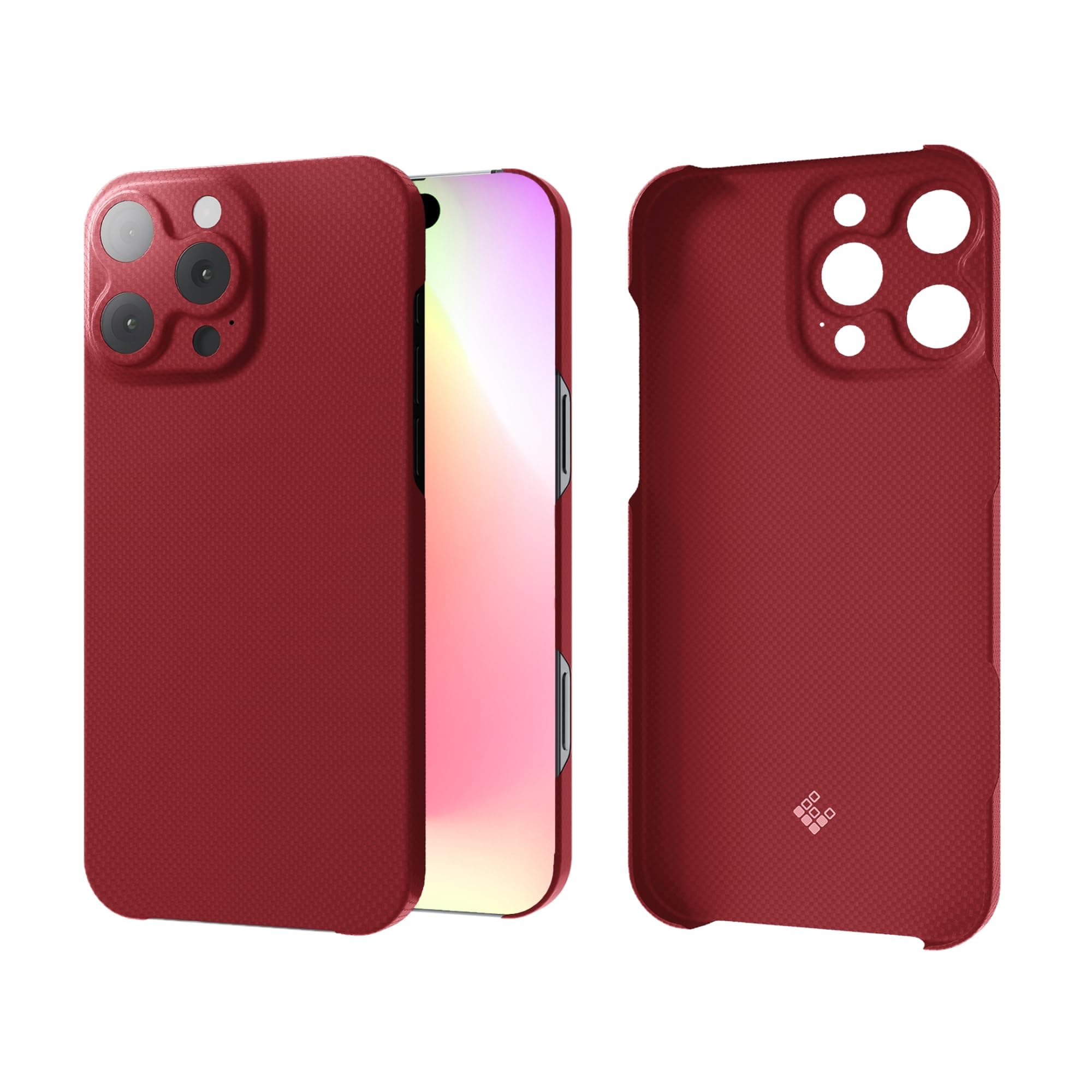 Latercase | Compatible with iPhone 16 Pro Max | Crimson | Durable iPhone 16 Pro Max Phone Case | 0.6mm Thin Aramid Fiber, 10 Grams, Precision Lasercut, Full Camera Protection, Nonslip Matte Finish