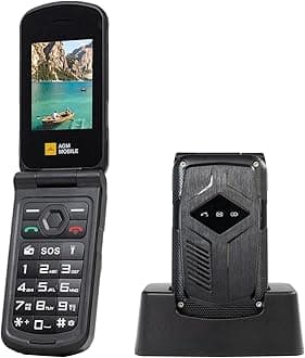 AGM M10 Rugged Basic Flip Phone, 4G Unlocked Feature Cell Phone, Pocket-sized, Waterproof & Drop-Proof, Speed Dial, SOS Button, 98dB Speaker, Large Fonts & Big Buttons, Dual SIM, FM Radio