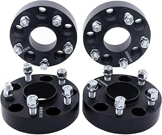 DCVAMOUS 4PC Black 5x5 Hubcentric Wheel Spacers 1.5 Inch with 1/2" Studs Compatible with Jeep 5 Lug 5x127 for 2007-2018 JK Wrangler (NOT JL) | 1999-2010 WJ WK Grand Cherokee | 2006-2010 XK Commander
