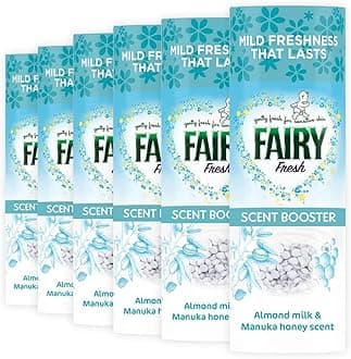 Fairy In-Wash Scent Booster 6x245 g, Fresh, Mild Freshness That Lasts