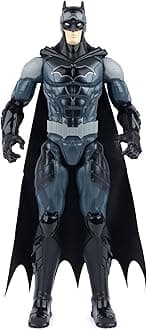DC Comics | Batman | 30cm Scale Batman Character with Blue Combact Armor, Cloak, Night Vision Glasses and 11 Points of Articulation - Toys for Boys and Girls from 3 Years Old