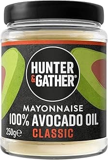 Hunter & Gather Avocado Oil Mayonnaise 250g | Seed Oil Free I Made with Pure Avocado Oil and British Free Range Egg Yolk | Paleo, Keto, Sugar and Gluten Free Avocado Mayo