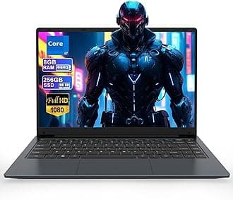 14.1" Laptop, Laptop Computer Core i7 Processor(Up to 2.7GHz), Student Laptop 8GB DDR3 256GB SSD, FHD IPS Laptop PC Wifi5 BT4.2 USB3.0 * 3 Ethernet Port*1 HDMI*1 SD Slot*1 Audio Jack*1