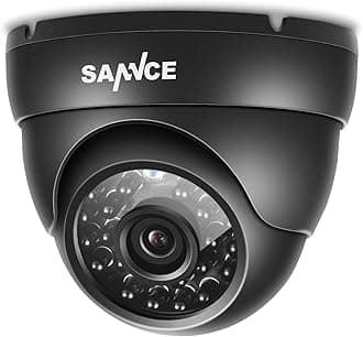 SANNCE 960H Dome Security Camera, 800TVL CCTV Surveillance Camera with 100ft Night Vision, IP66 Waterproof for 960H,720P,1080P,5MP,4K Analog Security DVR, No Power Supply and Cable, Only a Camera