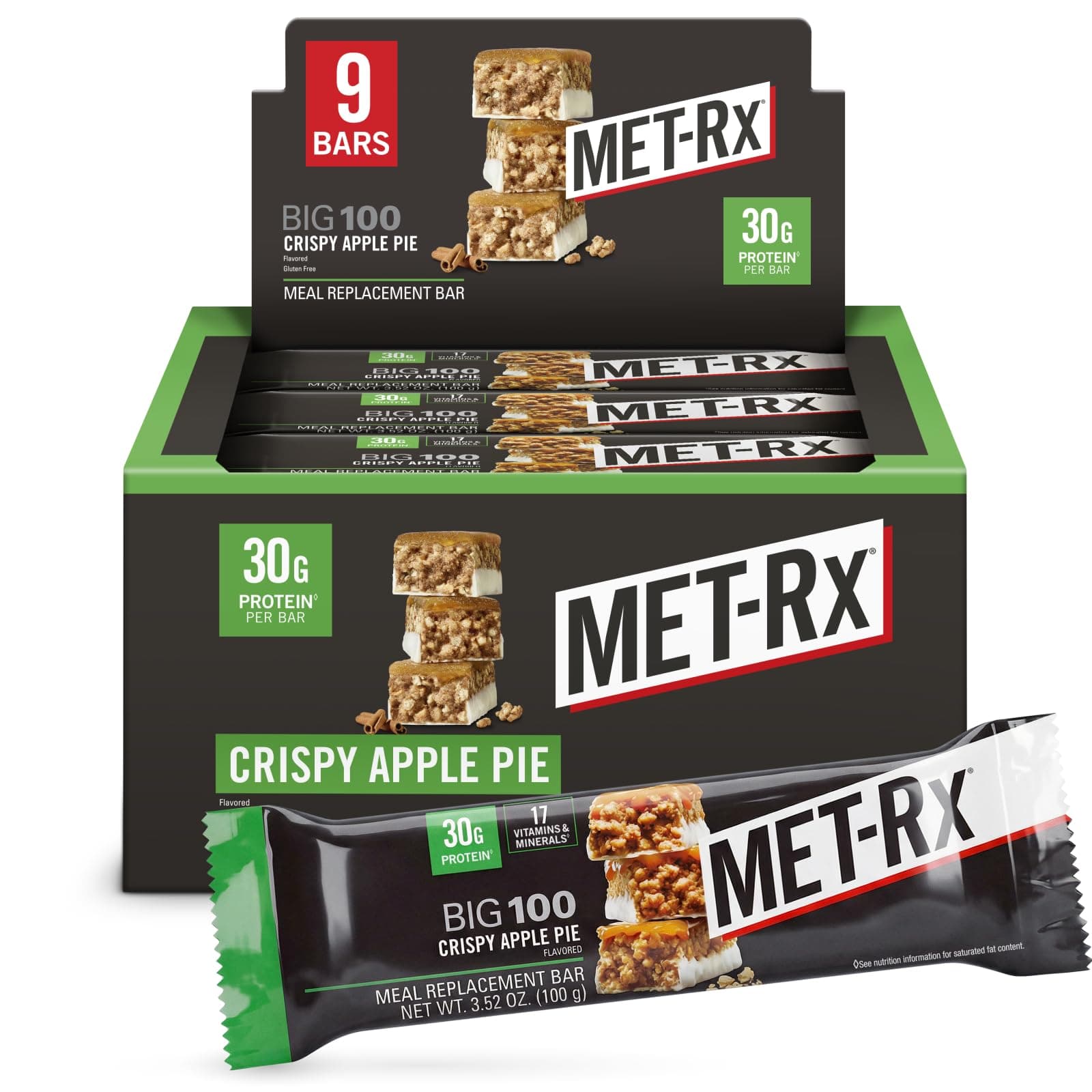 Big 100 Colossal Bars, Apple Pie, 9-Piece