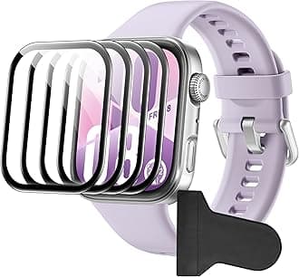 Screen Protector for HUAWEI Watch Fit 4, Tempered Glass Film, 9H,Scratch-Resistant, Anti-Fingerprint, Easy to Install (4 Pack)