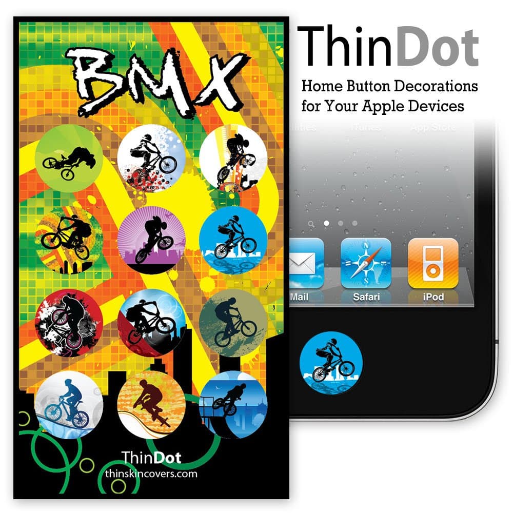 ThinDot Home Button Stickers for iPod/iPhone/iPad - BMX