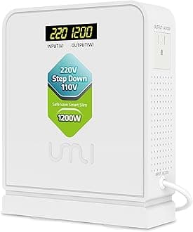 UMI 220V to 110V Step Down Voltage Converter 1200Watts Continuous Full Load Capacity