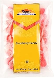 – Rani Strawberry Candy 7oz (200g) ~ Indian Tasty Treats | Vegan | Gluten Friendly | NON-GMO | Indian Origin