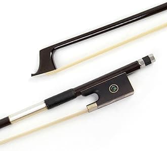 Kmise Carbon Fiber Violin Bows: Lightweight Violin Bow 4/4, Anti-Deformation Full Size Fiddle Bow, Ultra-Stretchy Horse Hair, Gift for Professional, Beginner, Adults, Kids Violins Practice (Coffee)