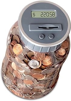 Piggy Bank for Kids, Adults, M&R Digital Coin Counting Bank with LCD Counter, Coin Bank Money Jar for Kids and Adults, Designed for All US Coins