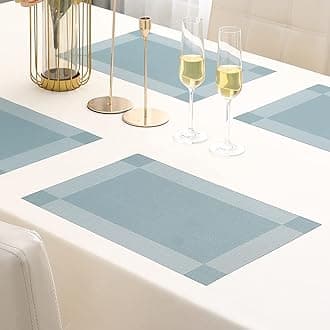 HOKIPO Washable PVC Table Placemats Set of 4 - 45x30 cm (AR3105, Polyvinyl Chloride)