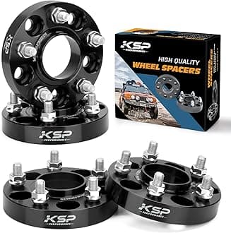 KSP 5x114.3 Wheel Spacers for Nissan 350Z 370Z, 5X4.5(1inch 4pcs) Forged Spacer Fit Infinit G35 G37 FX35, 25mm Thick M12x1.25 Thread Pitch 66.1mm Hub Bore Wheel Spacer for Altima Maxima