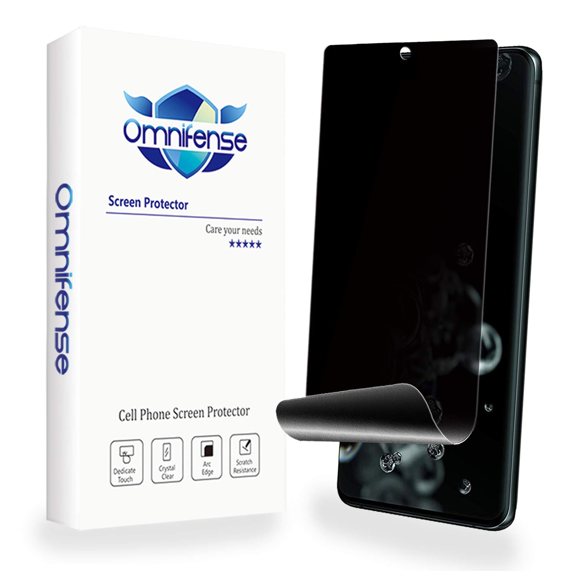 Galaxy S20 Ultra Privacy Screen Protector [Case Friendly] Full Adhesive Soft Film [Support in-Screen Unlock], 2-Way Privacy Nano Shield (NOT Tempered Glass) for Samsung S20 Ultra [2-Pack]