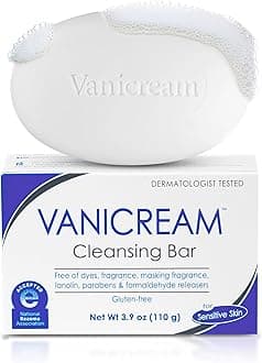 Vanicream Cleansing Bar | Fragrance, Gluten and Sulfate Free | For Sensitive Skin | Gently Cleanses and Moisturizes | 3.9 Ounce | Pack of 12