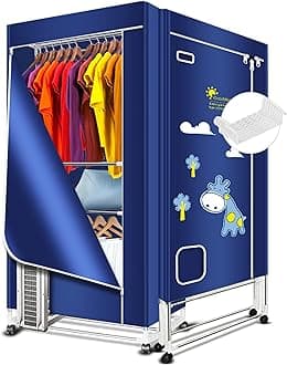 Portable Clothes Dryer, 110V -1600W Clothes Dryer, 67Inch -3 Tier Foldable Clothes Dryers Rack, Energy Saving Portable Dryer for Apartment, Indoor, Travel, RV