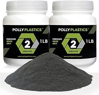 Polly Plastics Rock Tumbler Media Grit Refill, Medium 180/220 Silicon Carbide Grit, Stage 2 for Tumbling Stones (2 Pack) (2 lb.)