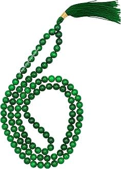 Amazing GemstoneJapa Mala 108 Prayer Beads Necklace and Wrist Mala Bracelet for Meditation