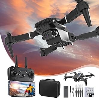Drone with 1080P HD FPV Camera Remote Control with Altitude Hold Headless Mode Start Speed Adjustment, App Control, 3 Speed Gears, Gesture Control