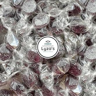 2.2 LB Bonelle Jelly Candy - SUGAR FREE Black Licorice - Gluten Free & Vegan - Individually Wrapped - Bulk Bag By Lyza's Sweets & Treats