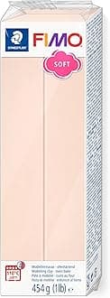 8021-43 FIMO Soft Oven-Hardening Polymer Modelling Clay - Pale Pink Light (1 x 454g Block)