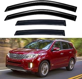 Kia Sorento 2011-2015 Window Visors Rain Cover Tape Wind Deflectors for 11-15 Kia Sorento