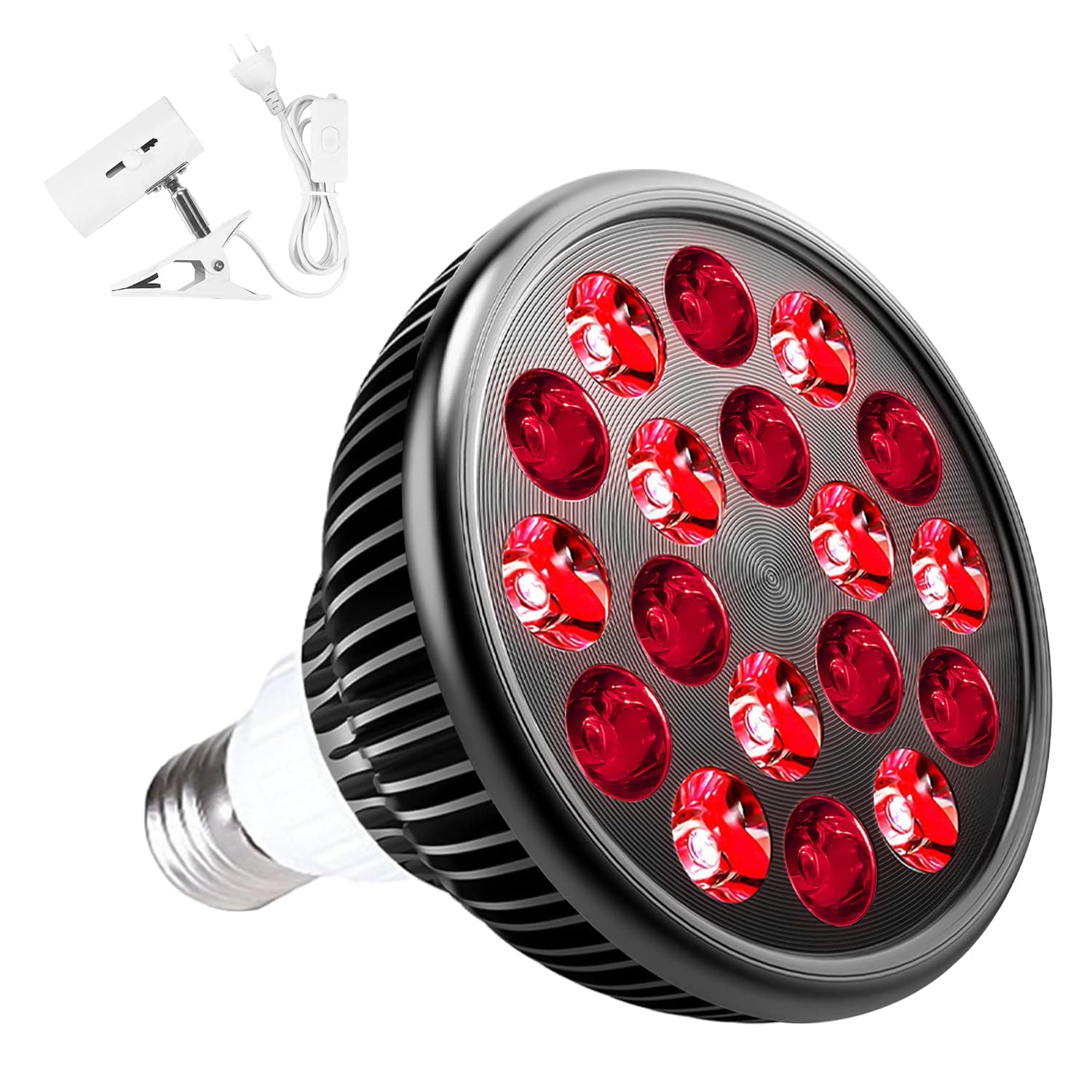 Wolezek Red Light Therapy Bulb with Clamp